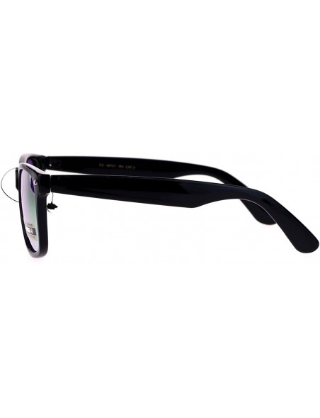 Rectangular Mens Anti-glare Polarized Color Mirror Lens Horn Rim Hipster Sunglasses - Shiny Black Pink - C112NZDT4LB $8.69