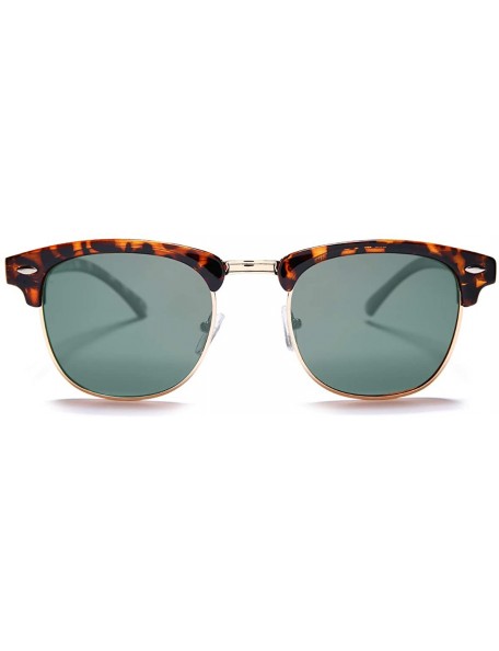 Rimless Semi Rimless Polarized Sunglasses Classic Half Frame Sun Glasses for Women Men UV Protection - CU194TD5QMQ $13.31