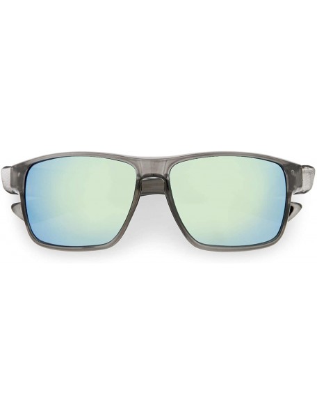 Sport Action Sports Large Wide Temple Color Mirror Lens Sunglasses - Smoke Sun - C111N9M9FLD $8.63