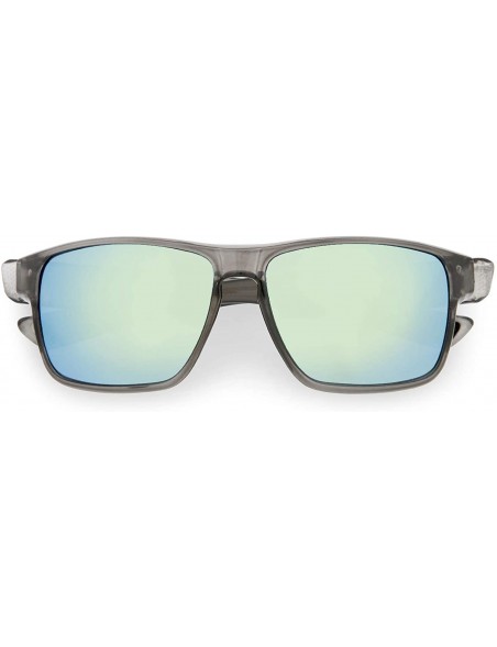 Sport Action Sports Large Wide Temple Color Mirror Lens Sunglasses - Smoke Sun - C111N9M9FLD $8.63