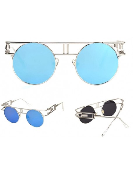 Round Round Sunglasses Men Women Fashion Glasses Retro Frame Vintage Sunglasses - C6 - CC18WWMKWY7 $37.27