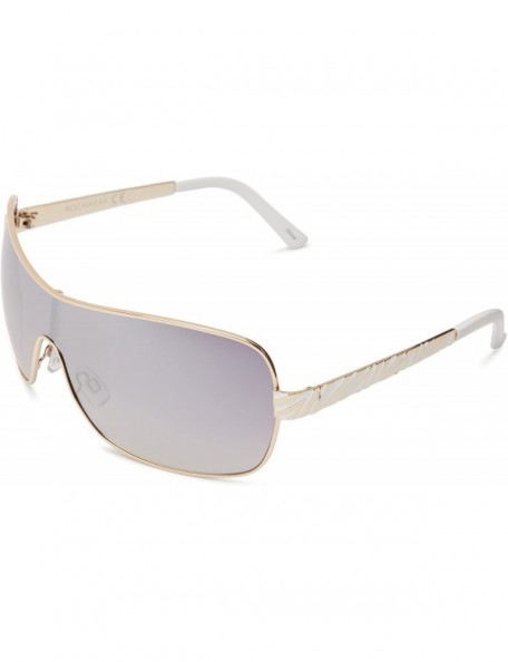 Shield Women's R459 Shield Sunglasses with 100% UV Protection - 70 mm - Gold & White - CS11C4S3WPD $65.33