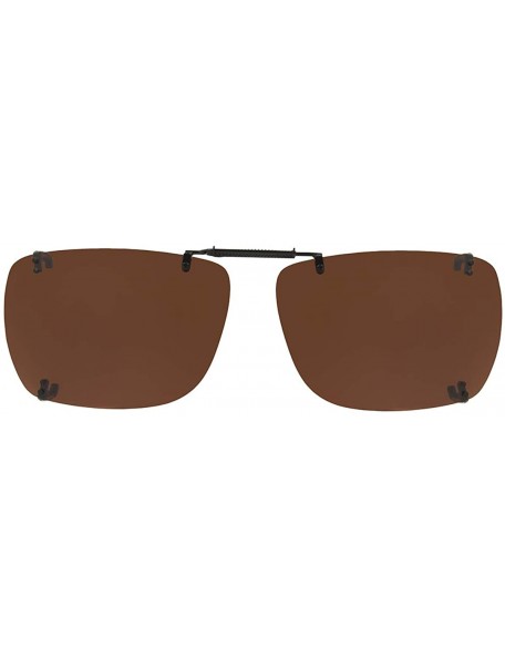 Rectangular unisex-adult Solar Shield-g Rec Rectangular Clip On Sunglasses - Brown Driving - C318AT3NMAQ $17.75