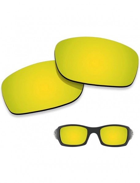 Wayfarer Polarized Lenses Replacement Fives Squared 100% UV Protection-Variety Colors - Yellow Mirrored - CD18KOSL8G2 $11.70