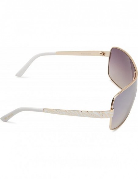 Shield Women's R459 Shield Sunglasses with 100% UV Protection - 70 mm - Gold & White - CS11C4S3WPD $36.49