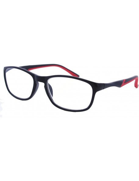 Rectangular Double Injection Reading Glasses 4696BDNEW - Matte Black / Red - CV12FN0KRFB $12.76