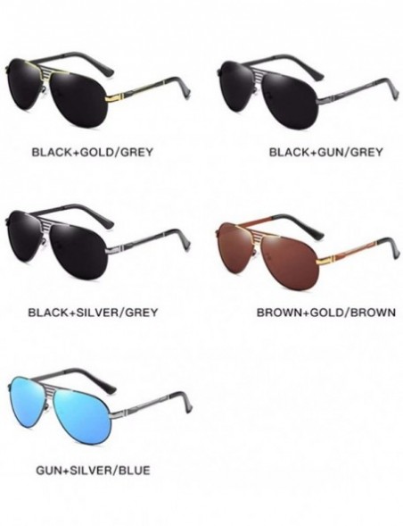 Aviator Sunglasses Polarizing sunglasses Metal sunglasses Driver's Sunglasses - A - C918QCC6CIN $34.23