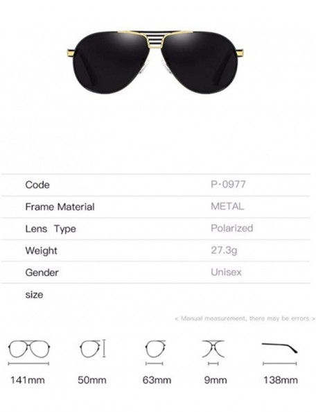 Aviator Sunglasses Polarizing sunglasses Metal sunglasses Driver's Sunglasses - A - C918QCC6CIN $34.23