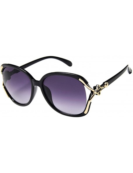 Goggle Women's Oversized Non-Polarized Vintage Sunglasses - Dark Black - C418WRLKNCY $8.22