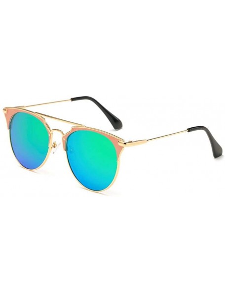 Goggle Women Cat Eye Glasses Vintage Mirror UV400 Sunglasses Eyewear - Green - C8182EGC97A $9.23