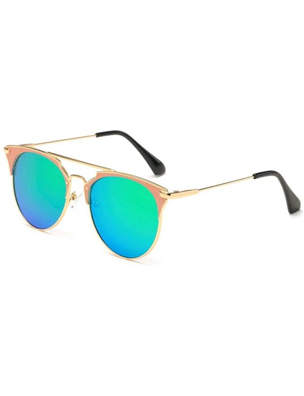 Goggle Women Cat Eye Glasses Vintage Mirror UV400 Sunglasses Eyewear - Green - C8182EGC97A $9.23