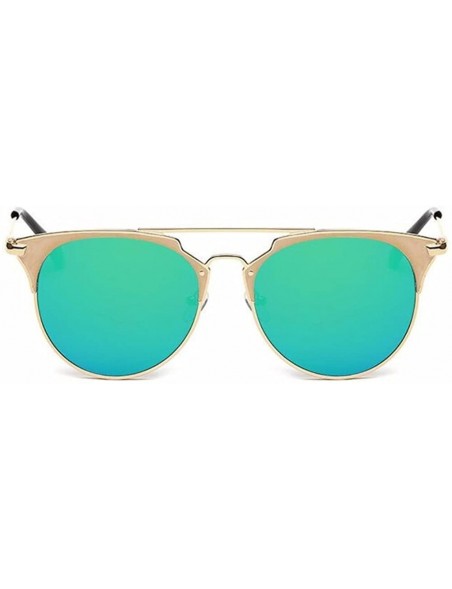 Goggle Women Cat Eye Glasses Vintage Mirror UV400 Sunglasses Eyewear - Green - C8182EGC97A $9.23