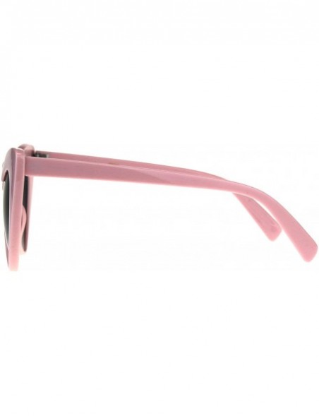Cat Eye Womens Cat Eye Heart Shape Retro Goth Plastic Sunglasses - Pink Smoke - CY180H95RMZ $8.28