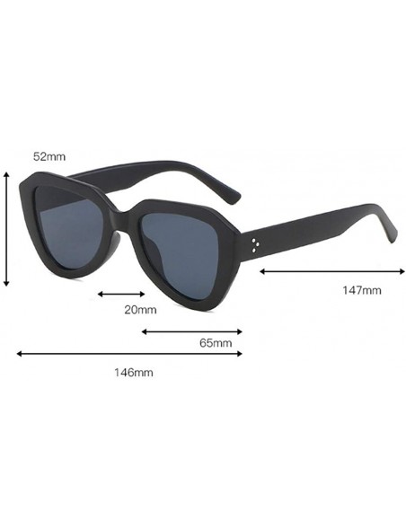 Rimless Vintage Sunglasses for Women - Polarized Mirrored Flat Lenses Sun Glasses Retro Eyeglasses - Black - CF196O23H2L $9.14