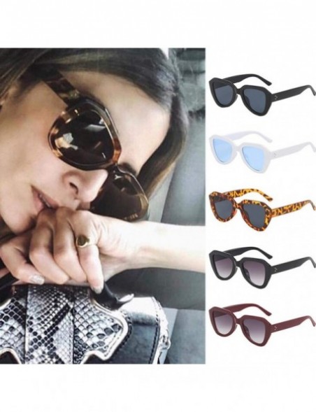 Rimless Vintage Sunglasses for Women - Polarized Mirrored Flat Lenses Sun Glasses Retro Eyeglasses - Black - CF196O23H2L $9.14