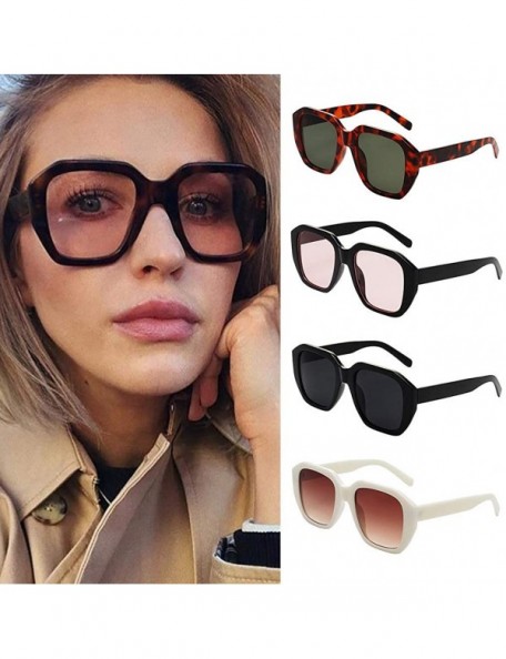 Rimless Oversized Square Aviator Polarized Sunglasses Big Flat Square Frame UV400 100% Protection Eyewear - Multicolor -a - C...