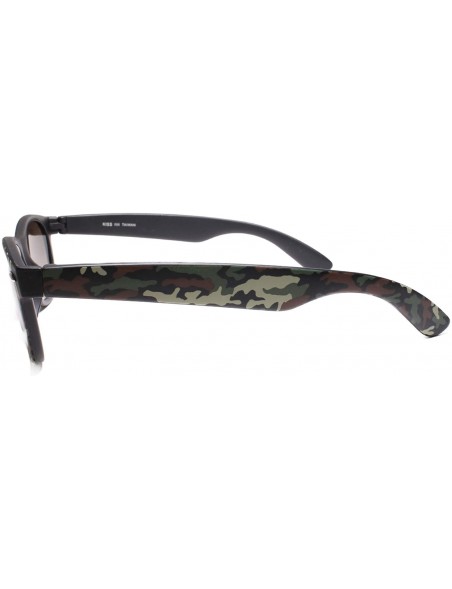 Rectangular Camo Outdoor Fishing Hunting Camouflage Horn Rimmed Rectangle Mens Sunglasses - Camouflage - CD18UK3ZCM8 $14.87
