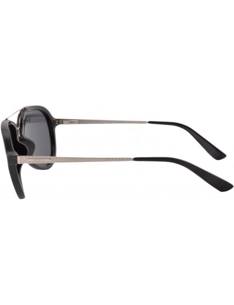 Oversized Polarized Shortsighted Sunglasses Eyeglasses SH5003 - Gloss Black Frame Wth Silver Legs - C61933IX8Y8 $25.25