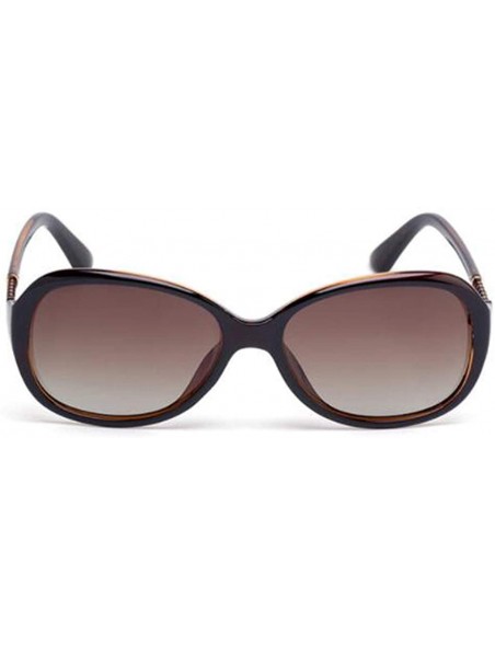 Aviator Small body sunglasses HD polarized sunglasses. Female 2019 new polarized sunglasses ladies - C - CM18SILCNXG $45.92