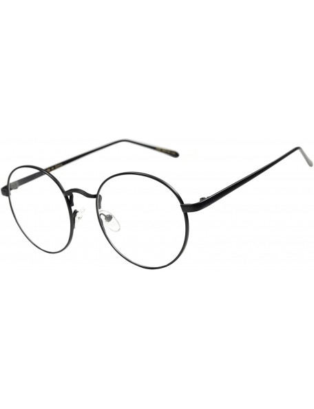 Round Round Circle Frame Clear Lens Glasses - 071_blk - CY1896MAX36 $9.94