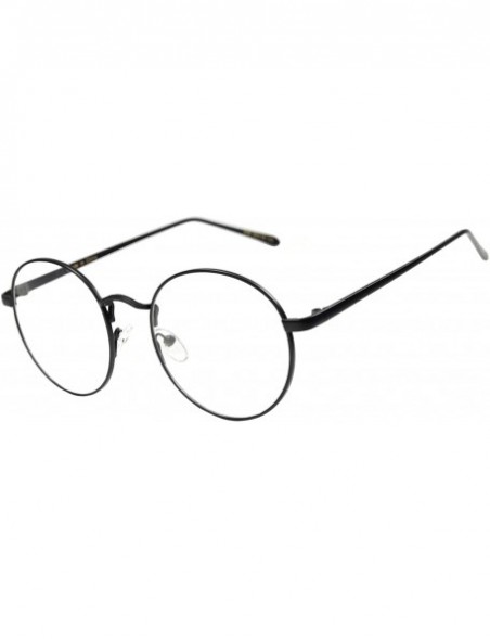 Round Round Circle Frame Clear Lens Glasses - 071_blk - CY1896MAX36 $9.94