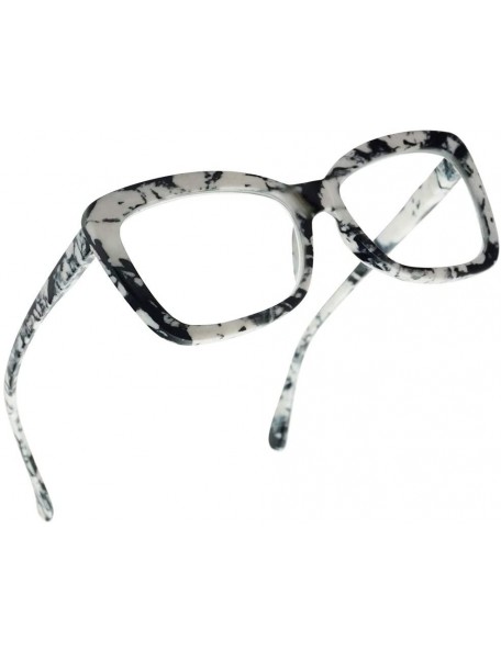 Aviator Chunky Prescription Reading Glasses - Marble White - C418QS3CEEA $11.07