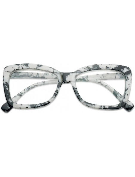 Aviator Chunky Prescription Reading Glasses - Marble White - C418QS3CEEA $11.07