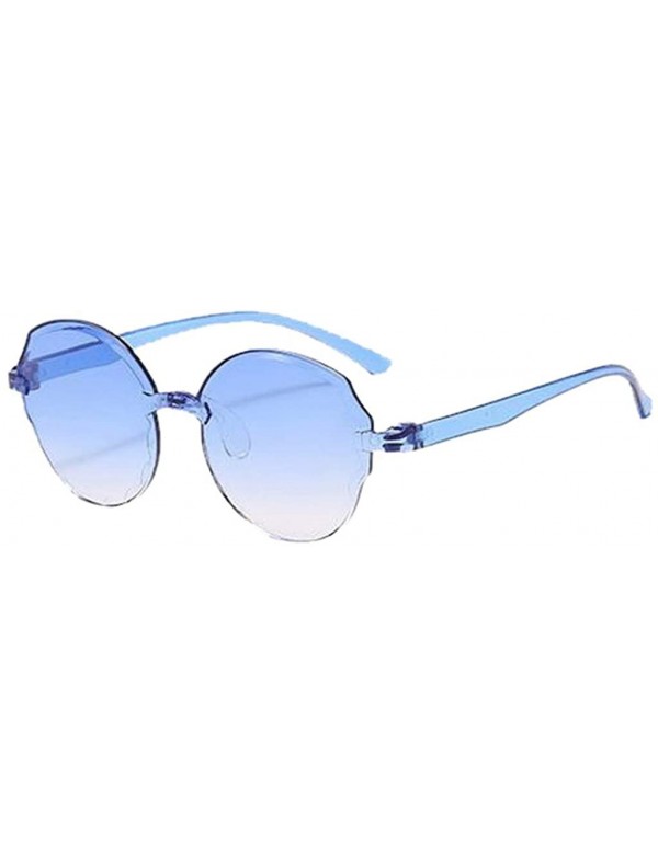 Sport Polarized Sunglasse Frameless Lightweight Sunglasses - E - C7190QY8UAM $9.22