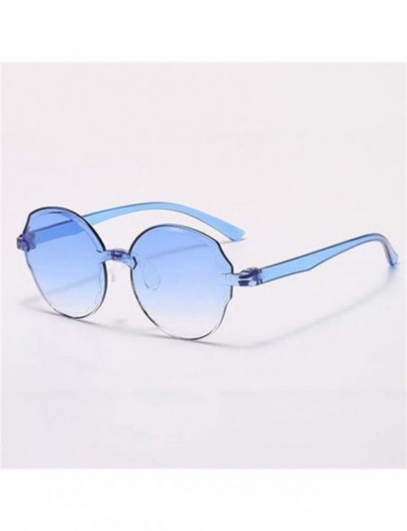 Sport Polarized Sunglasse Frameless Lightweight Sunglasses - E - C7190QY8UAM $9.22