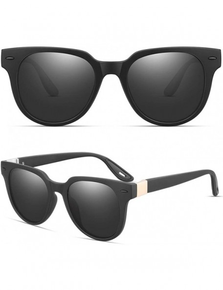 Square Polarized Sunglasses for Men/Women 100% UV400 Protection Vintage Square Frame - Black/Black-black Parts - CH194RAKM2R ...