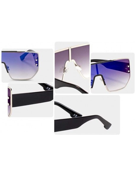 Aviator New sunglasses - ladies coated sunglasses - retro sunglasses - D - CW18S5C8W0D $48.84