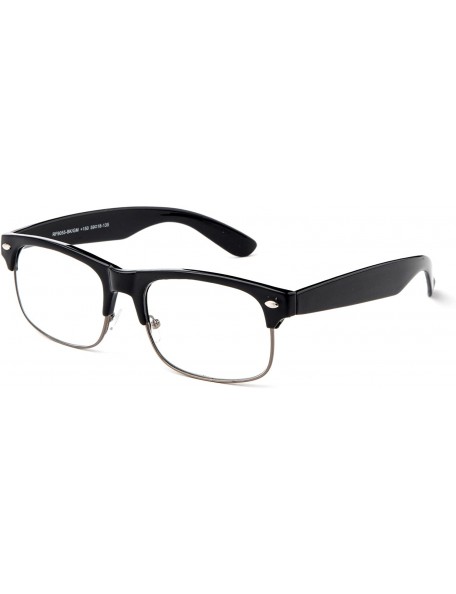 Square Babo" Slim Oval Style Celebrity Fashionista Pattern Temple Reading Glasses Vintage - 9055 Black/Gunmetal - CD12689A02F...