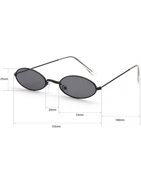 Oval Retro Small Oval Sunglasses Vintage Shades Sun Glasses for Men Women Eyeglasses - Green - CT190MOSKYQ $9.23