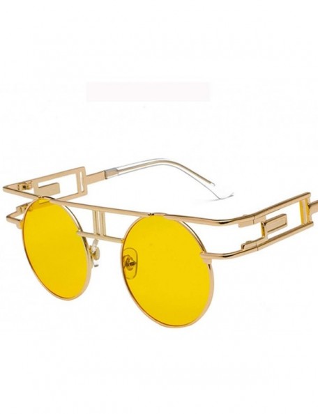 Round Round Sunglasses Men Women Fashion Glasses Retro Frame Vintage Sunglasses - C9 - CD18WZUQ3UC $66.47