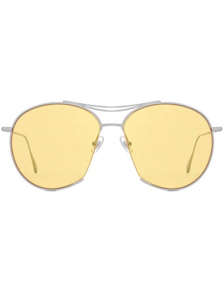 Aviator Sunglasses for Men Women Vintage Aviator Sunglasses Retro Glasses Eyewear Goggles - Jaune - C118QOD5D6A $8.33