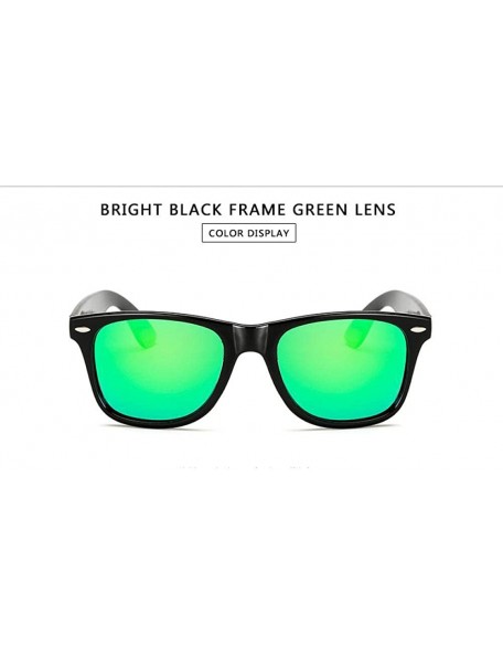 Aviator 2019 New Fashion Polorized Sunglasses Men Brand Designer UV400 Bright Black G15 - Bright Black Green - CO196RC5SZ5 $7.44