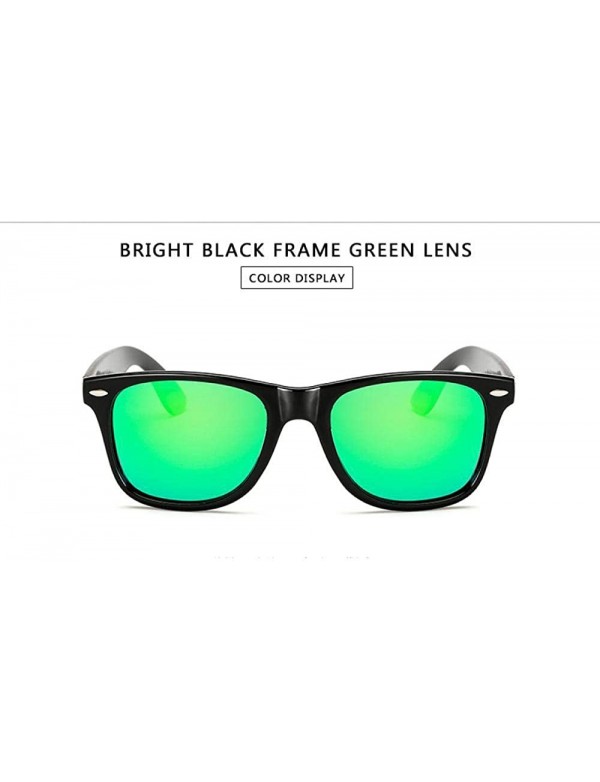 Aviator 2019 New Fashion Polorized Sunglasses Men Brand Designer UV400 Bright Black G15 - Bright Black Green - CO196RC5SZ5 $7.44