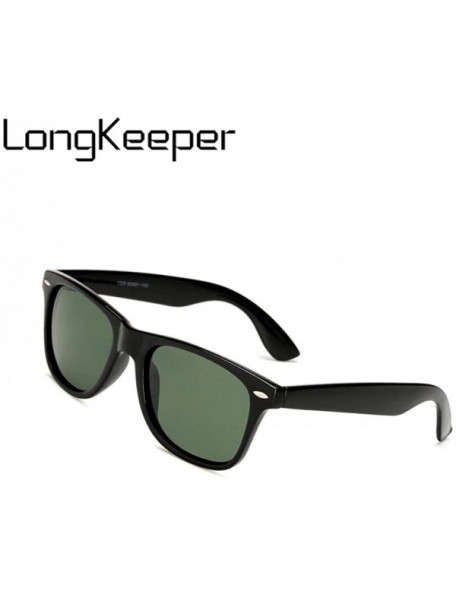 Aviator 2019 New Fashion Polorized Sunglasses Men Brand Designer UV400 Bright Black G15 - Bright Black Green - CO196RC5SZ5 $7.44