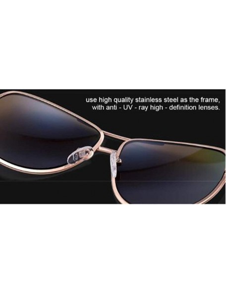 Aviator PC material sunglasses- fashion polarized frame sunglasses Multi-color optional - E - CR18RXYWO6A $56.47