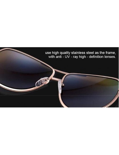 Aviator PC material sunglasses- fashion polarized frame sunglasses Multi-color optional - E - CR18RXYWO6A $56.47