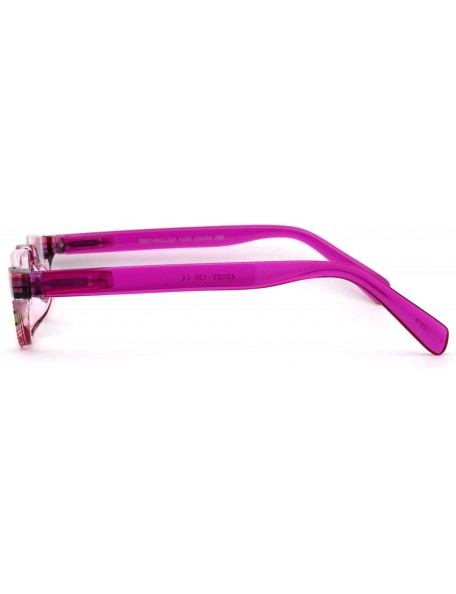 Oval Womens Plastic Upside Down Spring Hinge Crop Top Reading Glasses - Purple - CV1962WQH24 $9.71