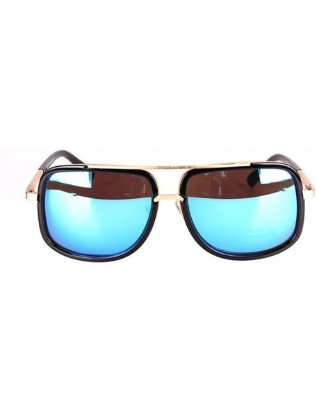Rimless Women Square Mirror Anti-Reflective UV400 Sunglasses Men Driving Glasses Eyewear - Blue - CM1833EA4CQ $8.08