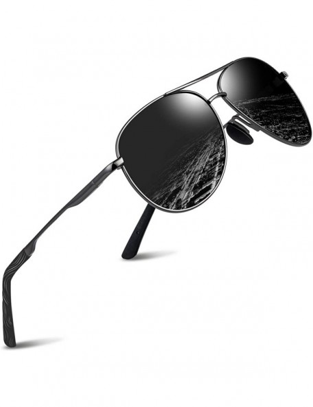 Round Polarized Aviator Sunglasses for Men - Metal Frame Sports UV 400 Protection Mens Women Sunglasses 2261 - C418CIL9NC3 $1...