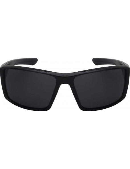 Sport Plastic Wrap Shaped Sport Sunglasses for Men Women Polarized Lens 570112-P - CV18HA6U7C7 $13.04