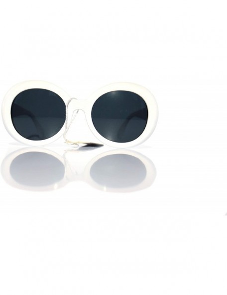 Oversized SIMPLE Vintage Oversized Retro Large Frame Sunglasses for Women - White Black - CV18ZTYZO46 $21.38