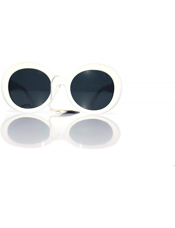 Oversized SIMPLE Vintage Oversized Retro Large Frame Sunglasses for Women - White Black - CV18ZTYZO46 $10.44