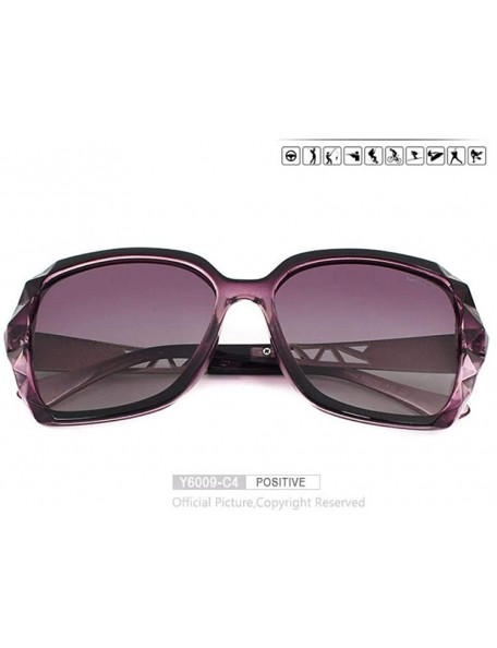 Aviator Oversized Sunglasses Women Luxury Brand Design Elegant Polarized Y6009 C1 BOX - Y6009 C4 Box - CE18XDWX4WI $19.10