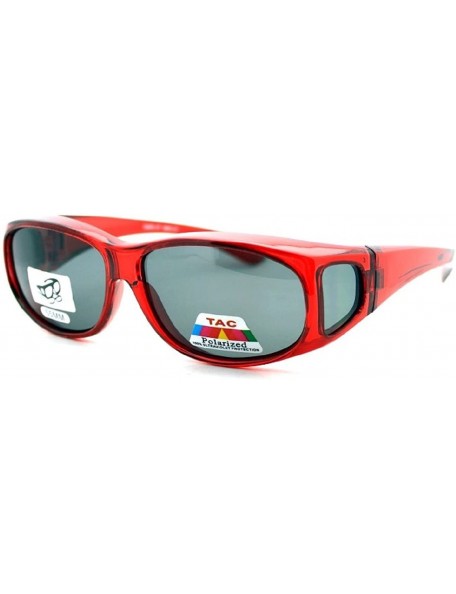 Wrap 2 Extra Small Polarized Fit Over Sunglasses Wear Over Eyeglasses - Red / Teal - C912LMD5WWV $19.08
