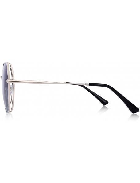 Oversized OLIEYET Fashion Oversized Square Sunglasses for Women Flat Mirrored Lens - White&gray - C718RYKU32M $28.36