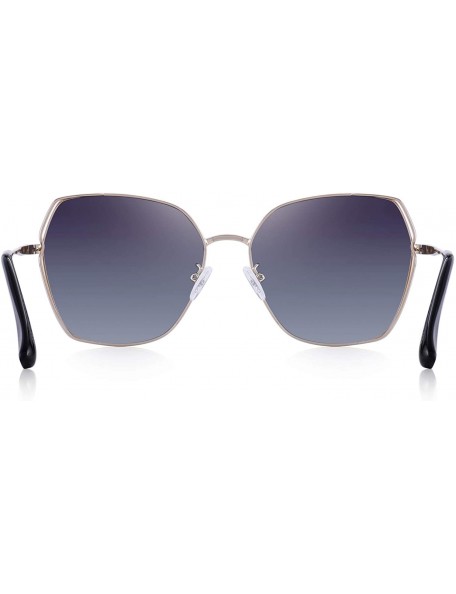 Oversized OLIEYET Fashion Oversized Square Sunglasses for Women Flat Mirrored Lens - White&gray - C718RYKU32M $28.36